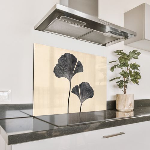Parafango in alluminio - Foglie - Minimalista - Nero