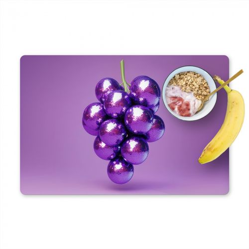 Tovagliette - Uva - Disco - Glitter - Viola