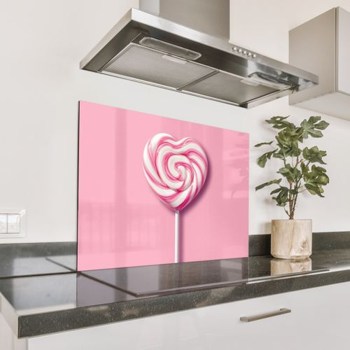 Parafango in alluminio - Caramella - Lecca-lecca - Cuore - Rosa