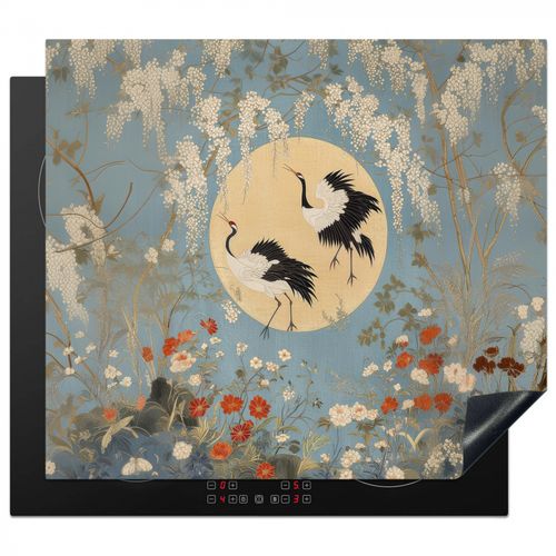 Protezione piano induzione - Gru - Luna - Fiori - Blu