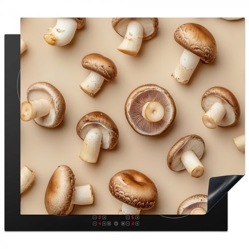 Protezione piano induzione - Funghi di castagno - Beige