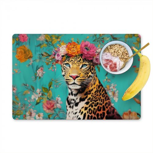 Tovagliette - Leopardo - Fiori - Corona