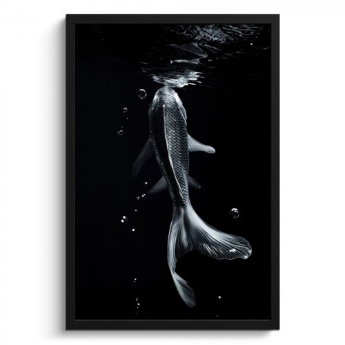 KitchenYeah - Cucina - Cornice per foto - Koi - Pesce - Acqua - Nero