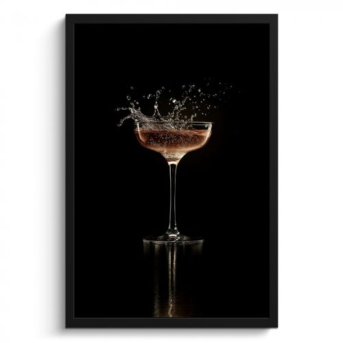 KitchenYeah - Cucina - Cornice per foto - Cocktail - Nero - Spruzzi - Vetro