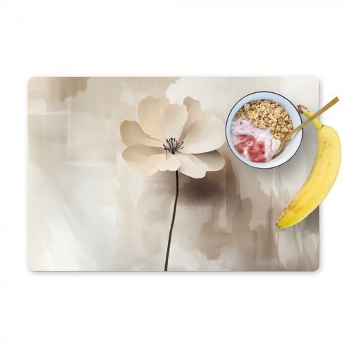 Tovagliette - Fiore - Beige - Vernice - Ombra