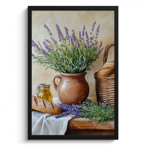 KitchenYeah - Cucina - Cornice per foto - Lavanda - Pane - Natura morta