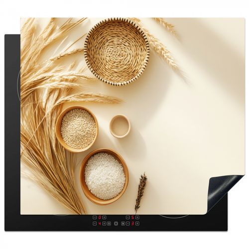 Protezione piano induzione - Cereali - Legno - Ciotola - Beige