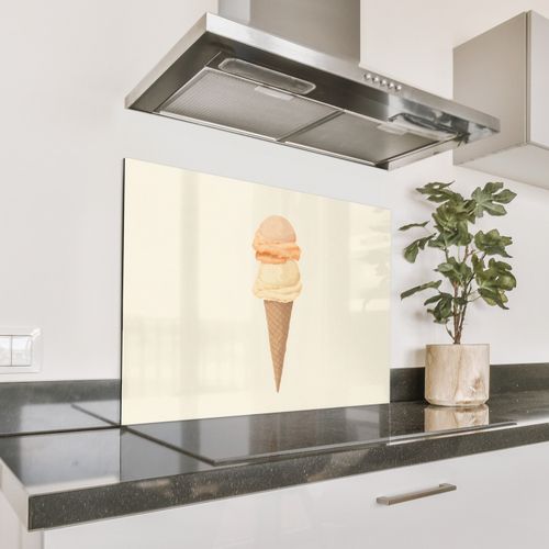 Parafango in alluminio - Minimalista - Paletta per gelato - Corno - Beige