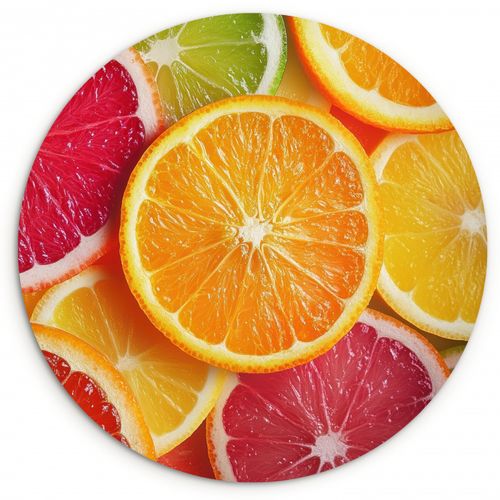 Quadro rotondo - Frutta - Colorata - Primo piano
