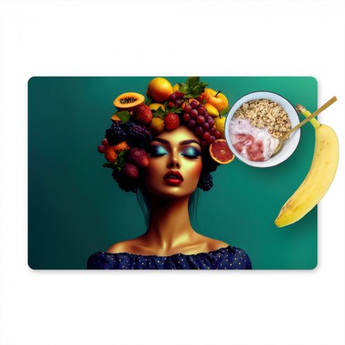 Tovagliette - Donna - Top con cappuccio - Tropicale - Frutta - Uva