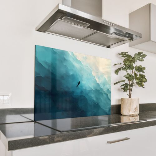 Parafango in alluminio - Mare - Silhouette - Astratto - Blu