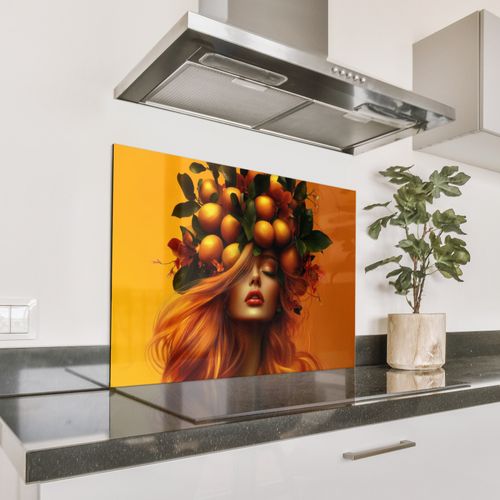Parafango in alluminio - Donna - Limoni - Fiore - Giallo