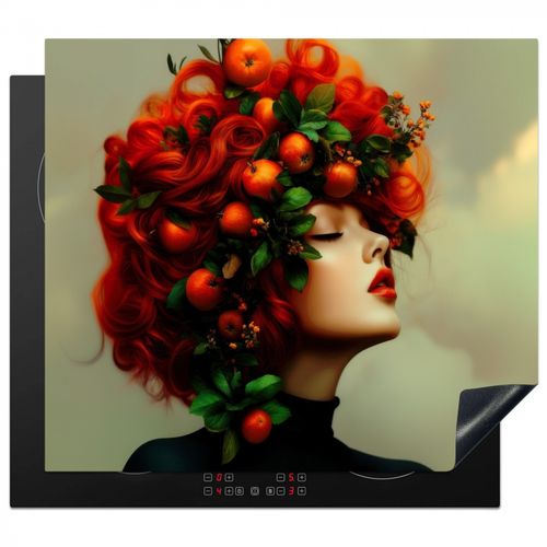 Protezione piano induzione - Donna - Mele - Rosso - Foglie