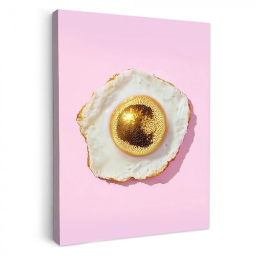 Dipinti su tela - Uovo - Discoteca - Colazione - Glitter