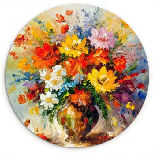 Quadro rotondo - Esplosione di colore impressionista