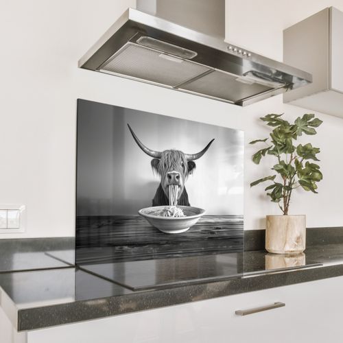 Parafango in alluminio - Highlander scozzese - Spaghetti - Animali - Bianco e nero