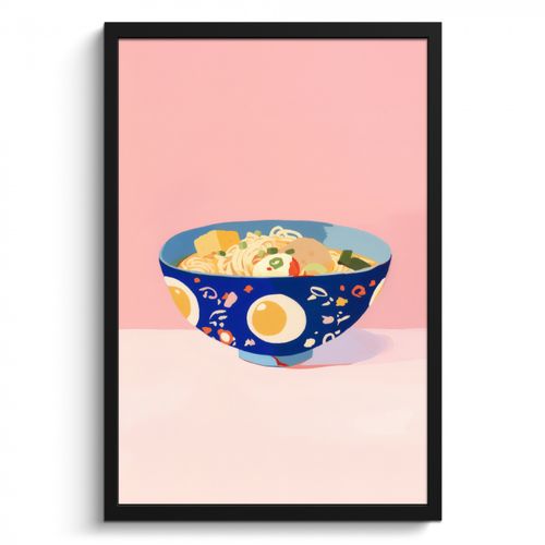 KitchenYeah - Cucina - Cornice per foto - Tagliatelle - Ciotola - Blu - Illustrazione