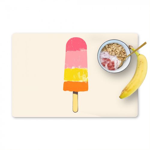 Tovagliette - Gelato all'acqua - Retro - Stick - Rosa