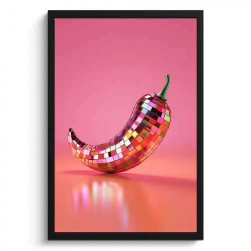 KitchenYeah - Cucina - Cornice per foto - Pepe - Disco - Rosso - Glitter