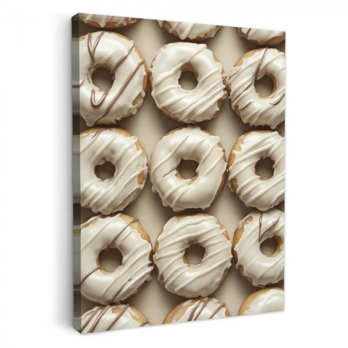 Dipinti su tela - Ciambelle - Cioccolato - Bianco - Beige