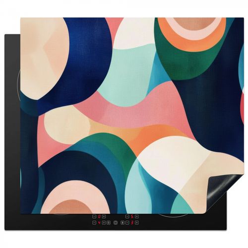 Protezione piano induzione - Astratto - Blu - Rosa