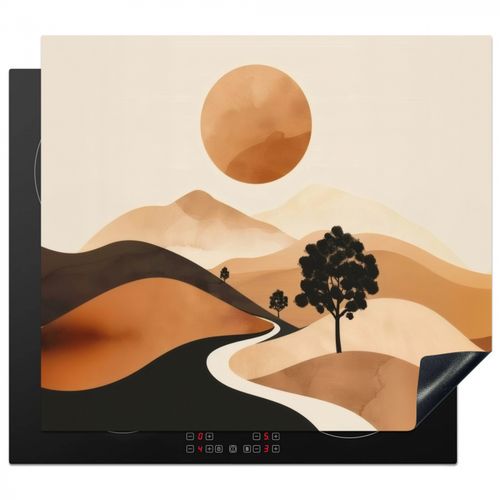 Protezione piano induzione - Sole - Colline - Albero - Astratto
