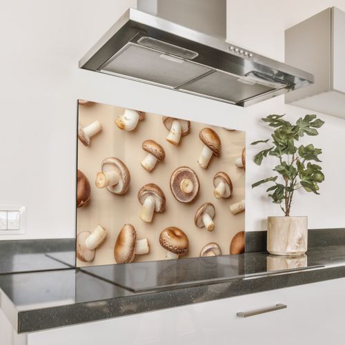 Parafango in alluminio - Funghi di castagno - Beige