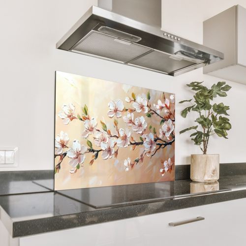 Parafango in alluminio - Rami di fiori - Pittoresco - Rosa