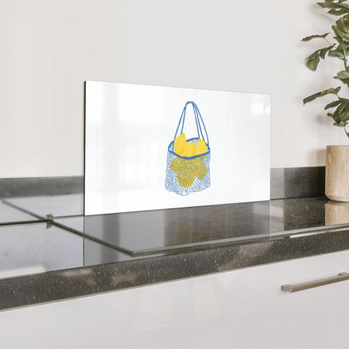 Borsa - Blu - Limoni - Illustrazione
