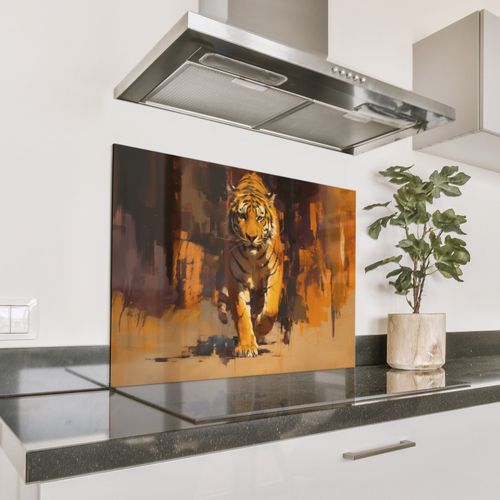 Tigre - Dipinto - Arancione - Colpi di spazzola