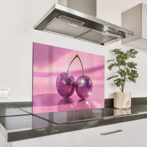 Parafango in alluminio - Glitter - Disco ball - Rosa - Ciliegia