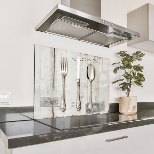 Parafango in alluminio - Argento - Posate - Legno