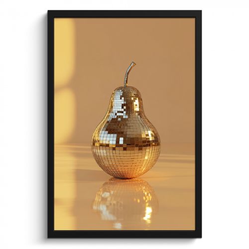 KitchenYeah - Cucina - Cornice per foto - Oro - Disco - Glitter - Pera