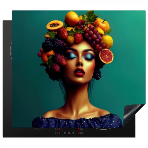 Protezione piano induzione - Donna - Top con cappuccio - Tropicale - Frutta - Uva