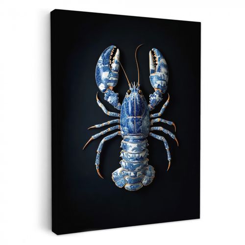 Dipinti su tela - Aragosta - Blu Delft - Scudo - Resistente