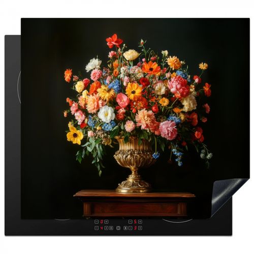 Protezione piano induzione - Oro - Fiori - Colori - Vaso