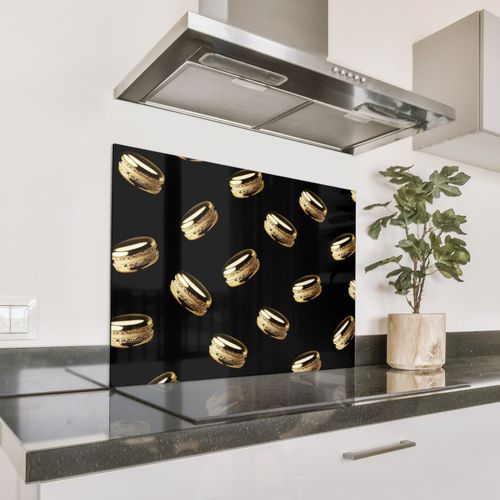 Parafango in alluminio - Macaron - Motivo - Oro - Nero