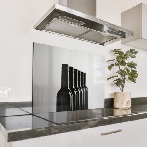 Parafango in alluminio - Bottiglie di vino - Nero - Minimalista