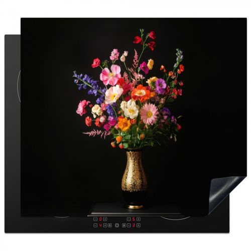Protezione piano induzione - Colorato - Bouquet - Vaso - Oro