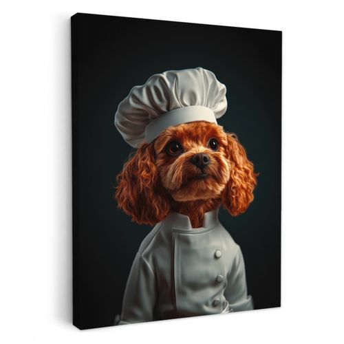 Dipinti su tela - Marrone - Cuoco - Cane