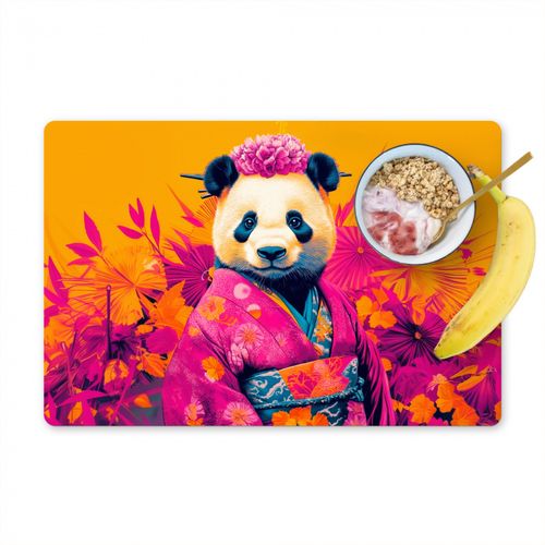 Tovagliette - Kimono - Rosa - Panda - Corona di fiori