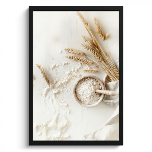 KitchenYeah - Cucina - Cornice per foto - Fiore - Legno - Grano