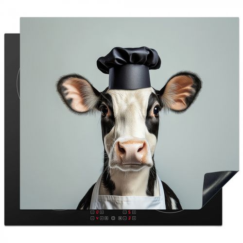 Protezione piano induzione - Mucca - Nero - Bianco - Cuoco