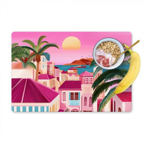 Tovagliette - Città - Rosa - Palme