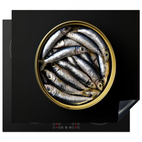 Protezione piano induzione - Sardine - Pesce - Rotondo - Nero
