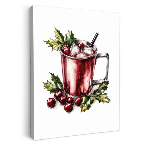 Dipinti su tela - Bevanda - Inverno - Cocktail - Rosso