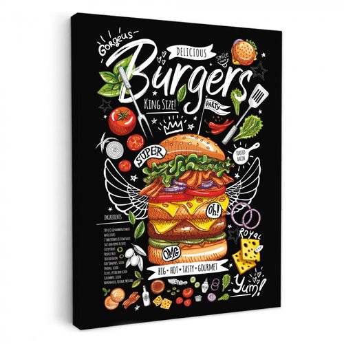 Dipinti su tela - Banchetto di hamburger