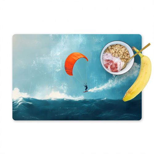 Tovagliette - Kitesurfer - Arancione - Mare - Cielo