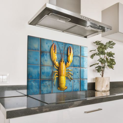 Parafango in alluminio - Cancro - Giallo - Blu - Piastrelle