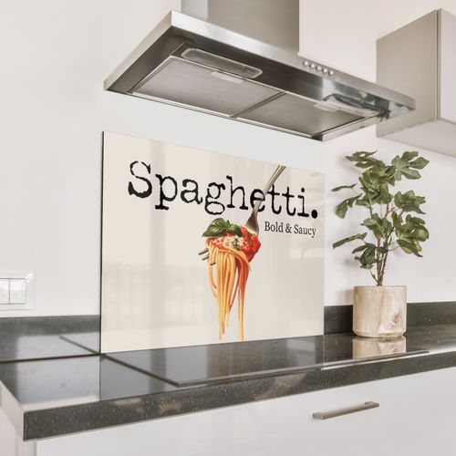 Parafango in alluminio - Spaghetti - salsa di pomodoro - parmigiano